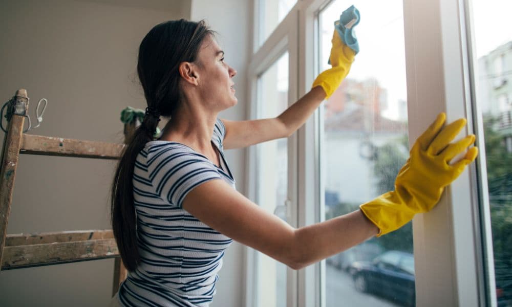 Interior window cleaning